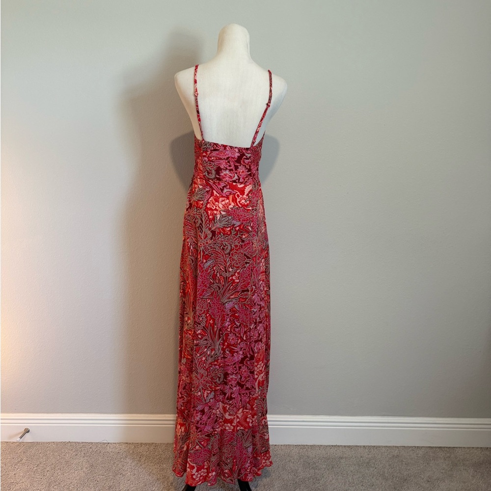 Free People Intimately forever yours smocked slip dress in red floral - Picture 9 of 10